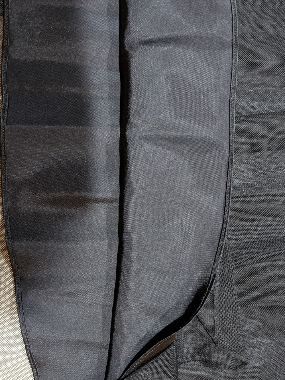 Vintage 90s Black Tulle Maxi Skirt Dark Academia Whimsigoth Gothic - Picture 5 of 12